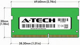 A-Tech 8 GB DDR4 2400 MHz SODIMM PC4-19200 (PC4-2400T) CL17 Módulo...