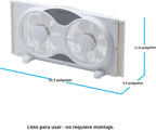 Comfort Zone CZ310R - Ventilador de ventana doble reversible de 3 v...