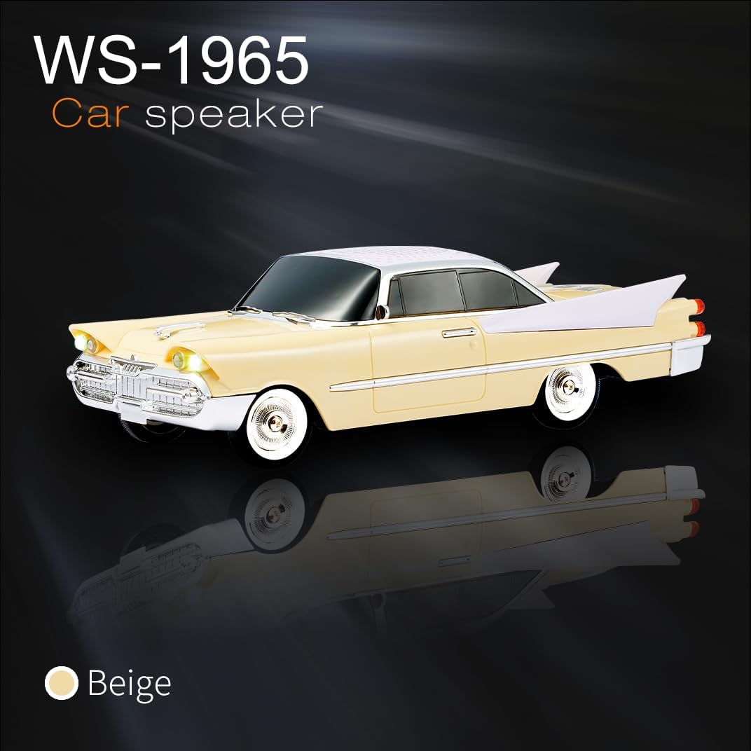WSTER WS-1965 Replica altavoz Bluetooth \u2013 Diseño retro de cohe...