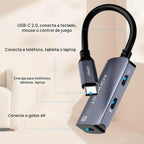 Adaptador de gafas USB C a AR Adaptador de alimentación y juego para gafas