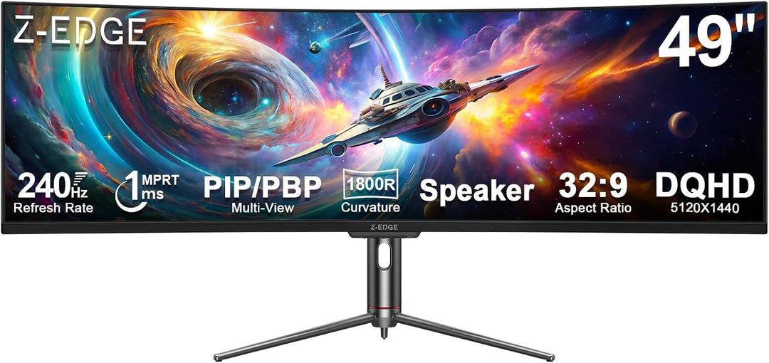 Z-Edge 5K Monitor curvado para juegos de 49 pulgadas, computadora u...