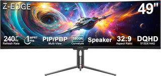 Z-Edge 5K Monitor curvado para juegos de 49 pulgadas, computadora u...