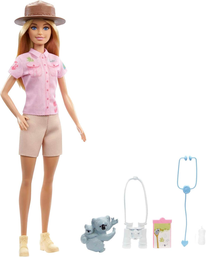 Muñeca Barbie Careers y accesorios, zoóloga con atuendo removible c...