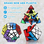 Juego de cubos de velocidad, 2x2 4x4 pirámide megaminx skewb molino de
