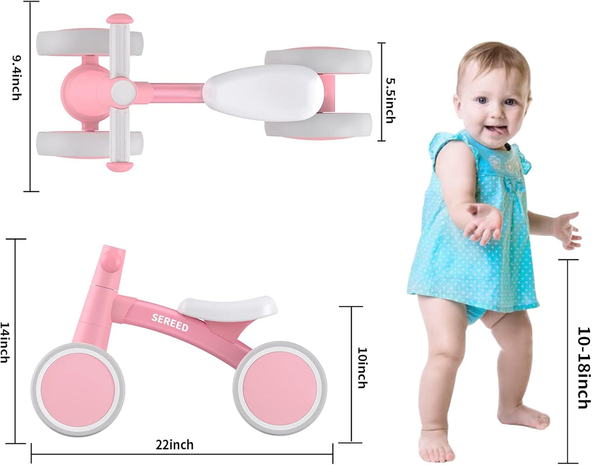SEREED - Bicicleta de equilibrio para bebés de 1 año, niños y niñas...