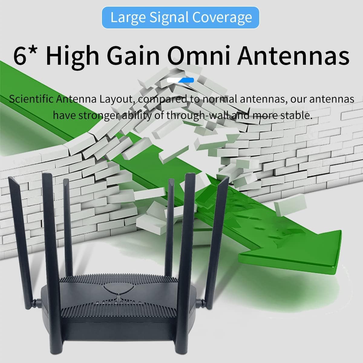 Wiflyer Enrutador inalámbrico CAT4 de doble banda 4G LTE con caja d...