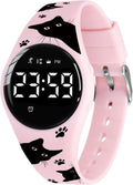 Relojes para niños y niñas, reloj deportivo digital con contador de pasos, podómetro, alarma de vibración, sin aplicación, impermeable, rastreador de fitness, reloj para niños, niñas, adolescentes