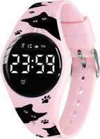 Relojes para niños y niñas, reloj deportivo digital con contador de pasos, podómetro, alarma de vibración, sin aplicación, impermeable, rastreador de fitness, reloj para niños, niñas, adolescentes