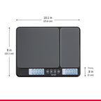 Taylor Báscula digital de cocina de doble plataforma: capacidad máxima de