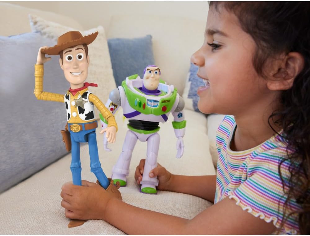 Mattel Disney and Pixar Toy Story - Figura de acción grande, Posabl...