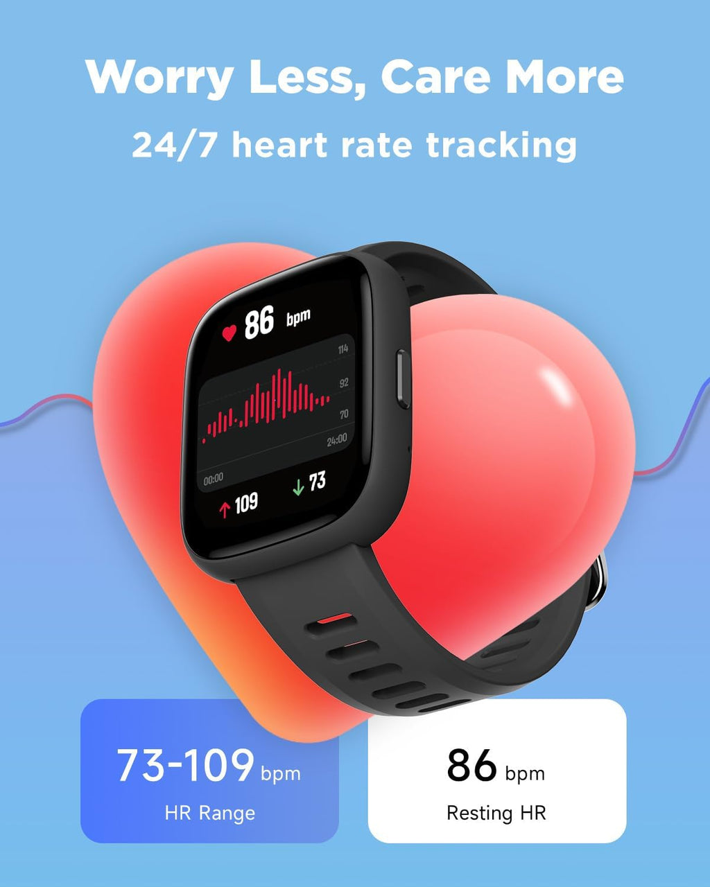 BIGGERFIVE Reloj inteligente para niños, reloj de seguimiento de fitness de
