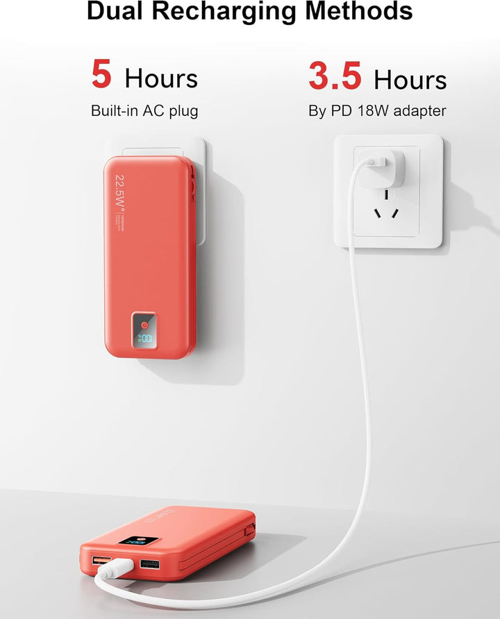 Cargador portátil, cargador de batería de carga rápida de 12000 mAh...