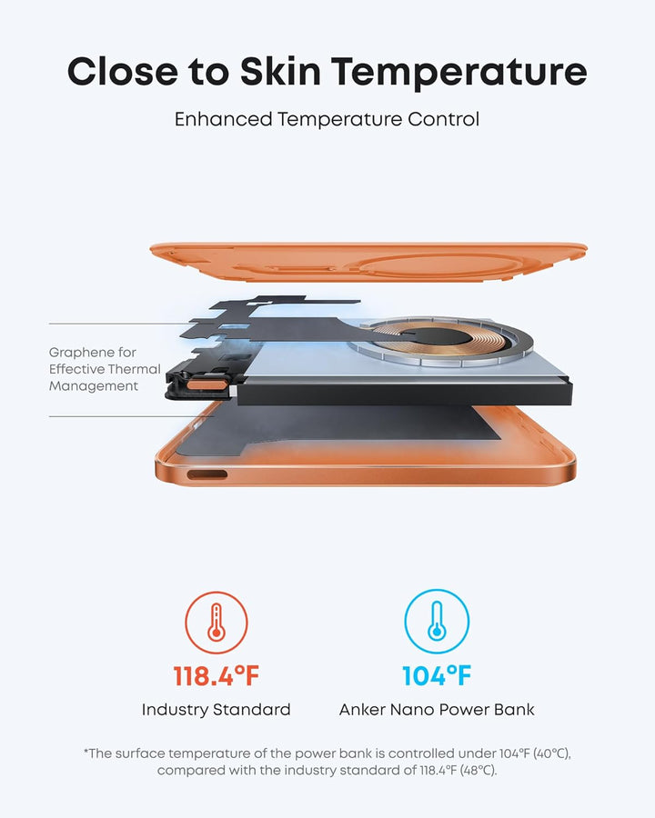 Anker Banco de energía Nano MagSafe, batería de carga inalámbrica m...