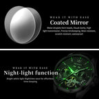 OLEVS - Relojes automáticos para hombre, multicalendario, con fase lunar, 3ATM impermeable, reloj de lujo clásico para negocios, de pulsera