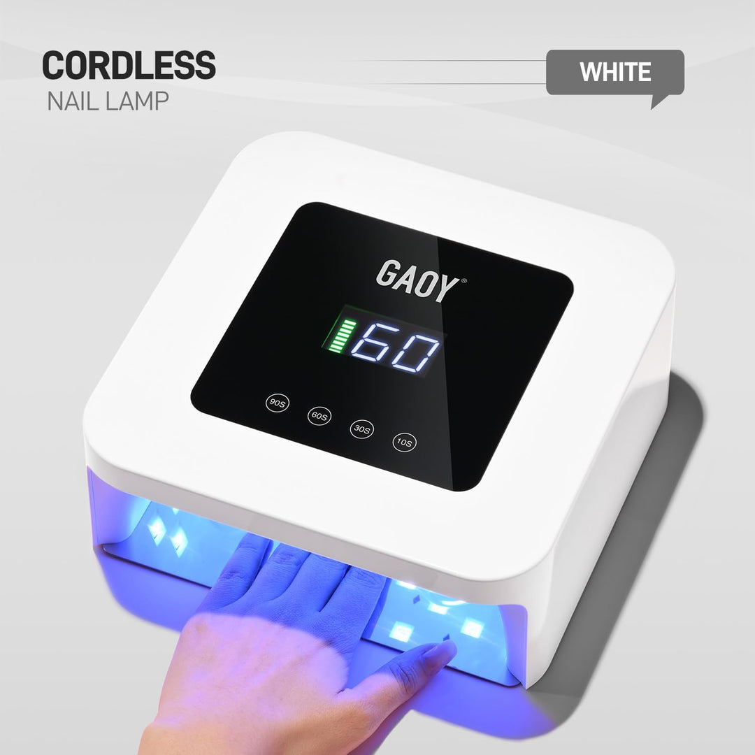 GAOY Lámpara de uñas LED UV inalámbrica para uñas de gel, luz UV re...