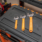 KLEIN TOOLS D5073 Juego de llaves ajustables de capacidad extra de 3 piezas