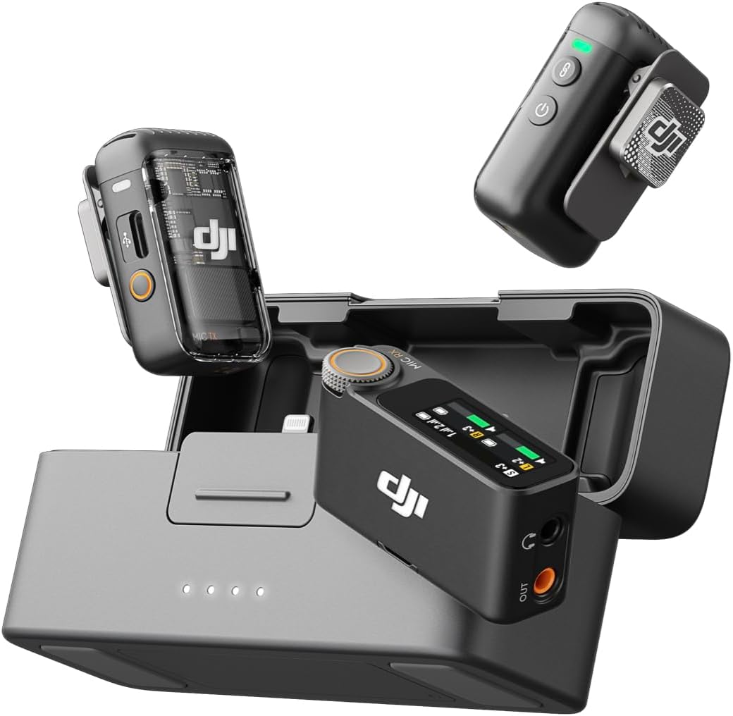 DJI Mic 2 (2 TX + 1 RX + estuche de carga), DJI Mic 2 (2 TX + 1 RX + Funda de carga)