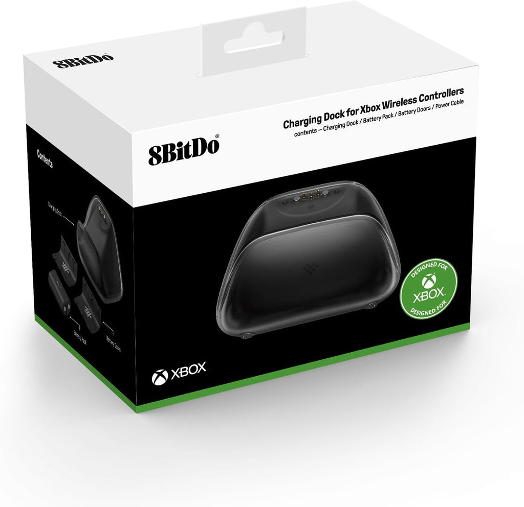 8BitDo carga Dock para Xbox Wireless Controllers, Xbox carga Station con Magnetic Secure carga para Xbox Series X|S y Xbox One Controller - Officially Licensed