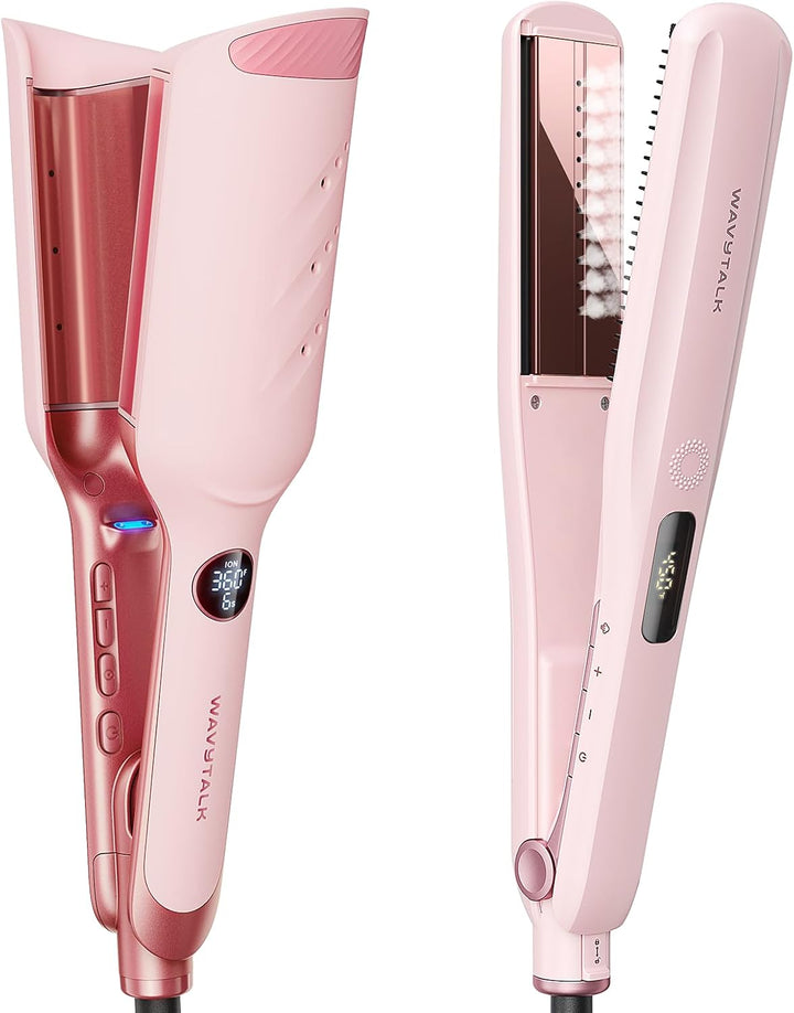 Wavytalk Plancha de pelo Steam Sesh, crimpadora de cabello wavytalk...
