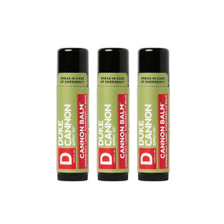 Duke Cannon Balm Bálsamo labial táctico paquete de 3 con SPF 15, 0....