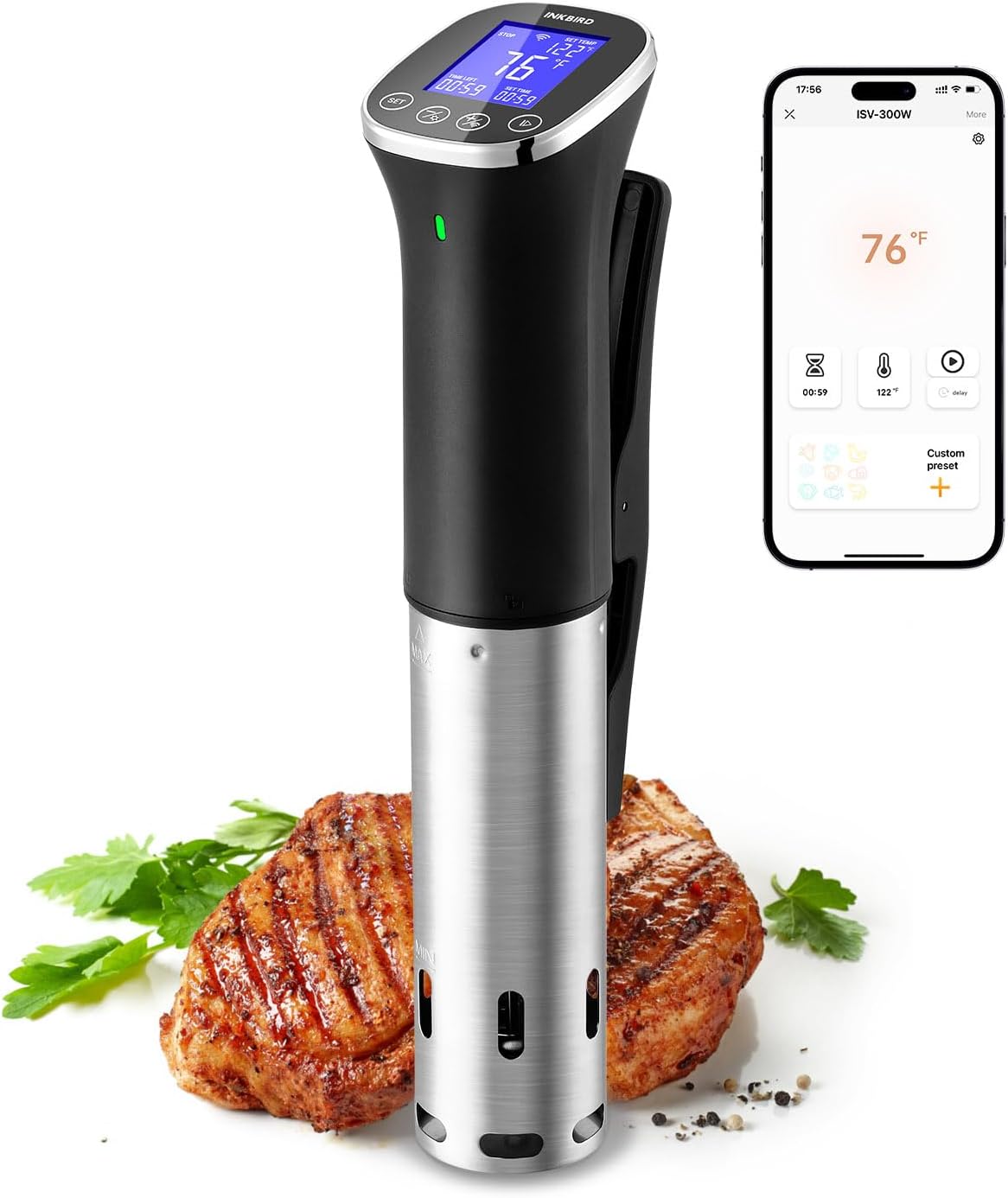 INKBIRD Circulador de inmersión WiFi para Sous Vide ISV-300W IPX7