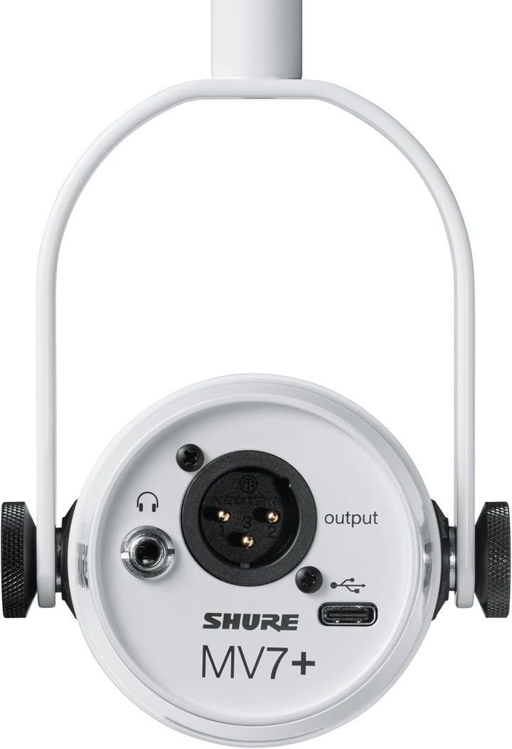 Shure Micrófono dinámico MV7+ para podcast, certificado OBS, audio...