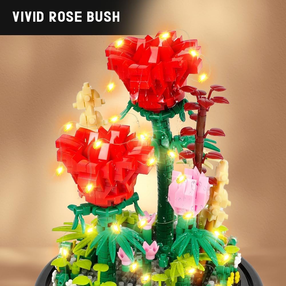 HOGOKIDS Kit de construcción de ramo de flores con