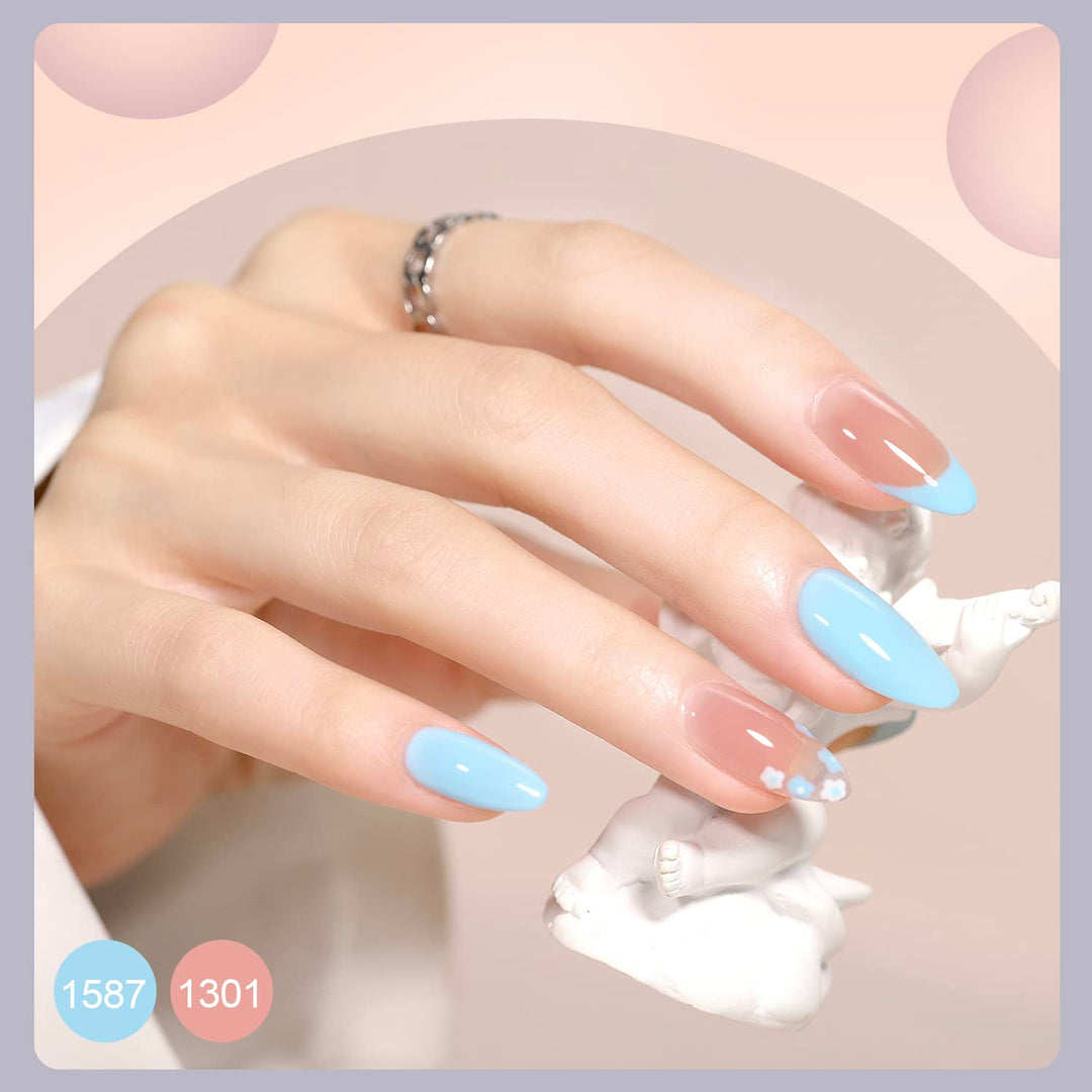 GAOY Kit de 42 Esmaltes de Uñas en Gel, Colores Rosa Blanco Rojo Ge...