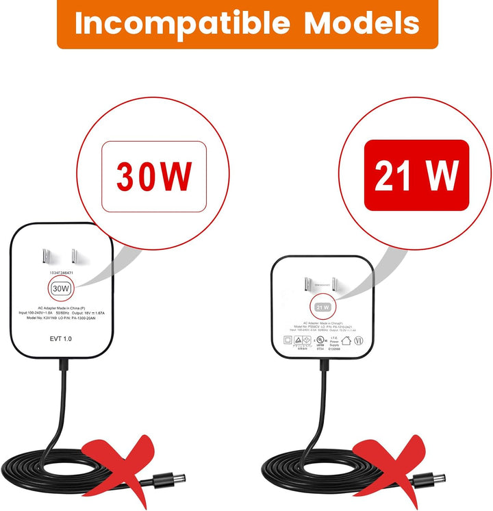 Adaptador de corriente de repuesto de 15 W para Echo Pop
