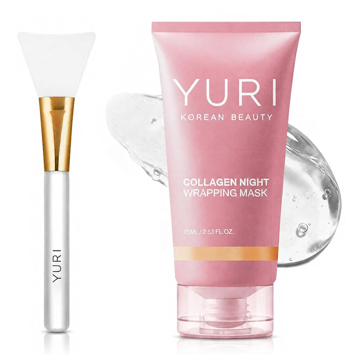 YURI BEAUTY Mascarilla de colágeno para envoltura nocturna, mascari...