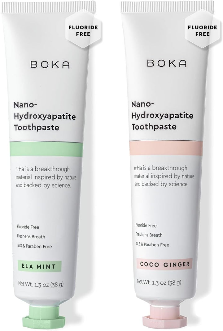 Boka Pasta de Dientes Sin Flúor, Pasta de Dientes de Nano Hidroxiap...