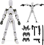Dumwick Titan13 Figura de Acción, Figura de Acción Lucky Robot 13, Blanco