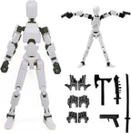 Dumwick Titan 13 Figura de Acción, 2025 New Lucky Robot 13 Figuras de Acción, Blanco