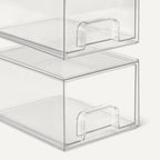 Amazon Basics Cajones organizadores de maquillaje apilables de plás...
