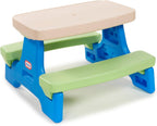Little Tikes Mesa de picnic con paraguas fácil de guardar, Multicolor