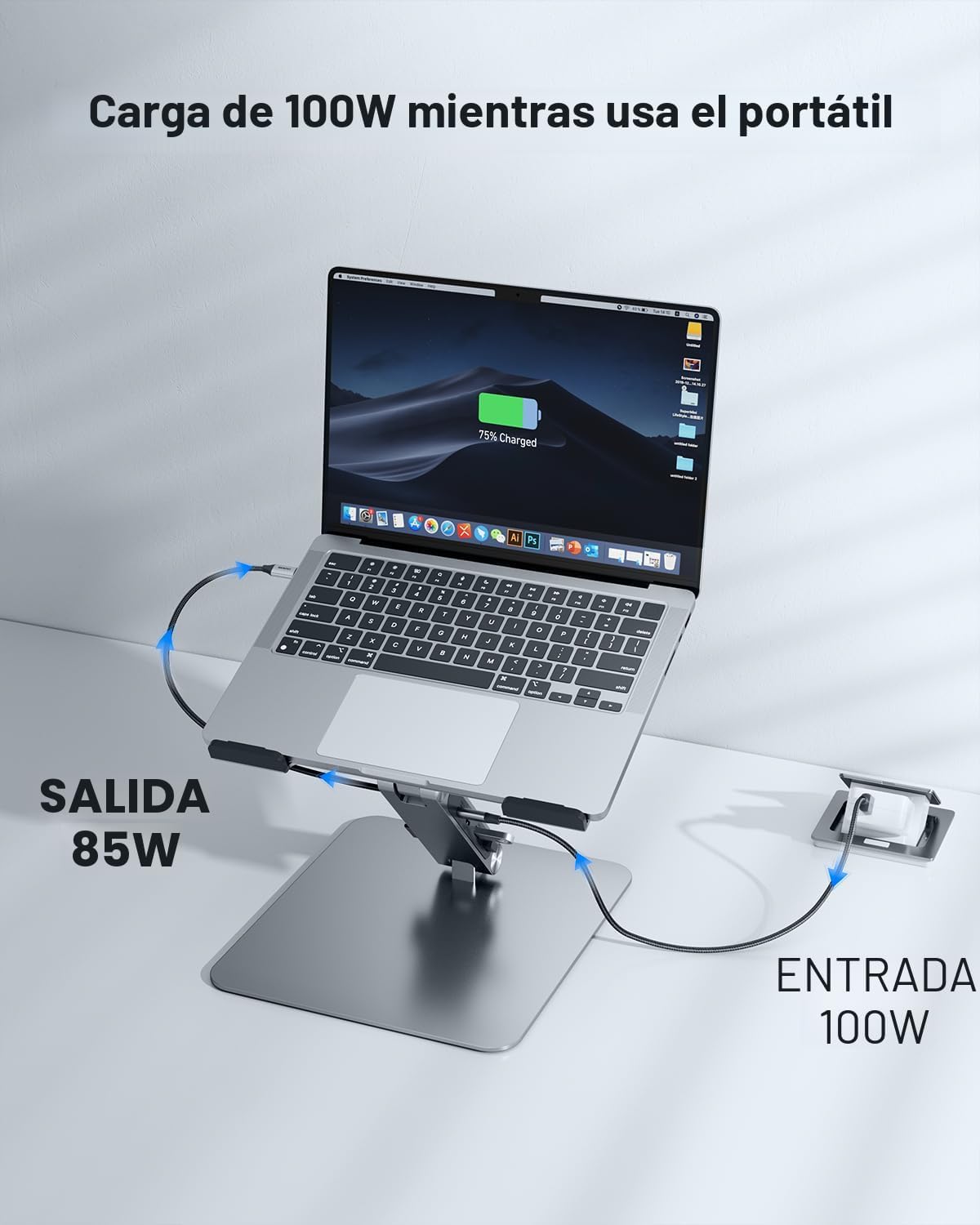 BENFEI Soporte para laptop con estación de acoplamiento USB C 7 en...