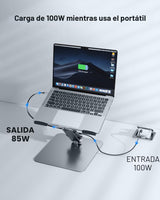 BENFEI Soporte para laptop con estación de acoplamiento USB C 7 en...