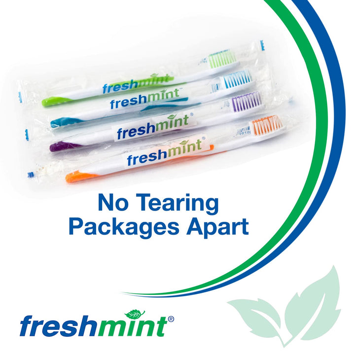 FRESHMINT Cepillos de dientes de alta calidad envueltos individualm...