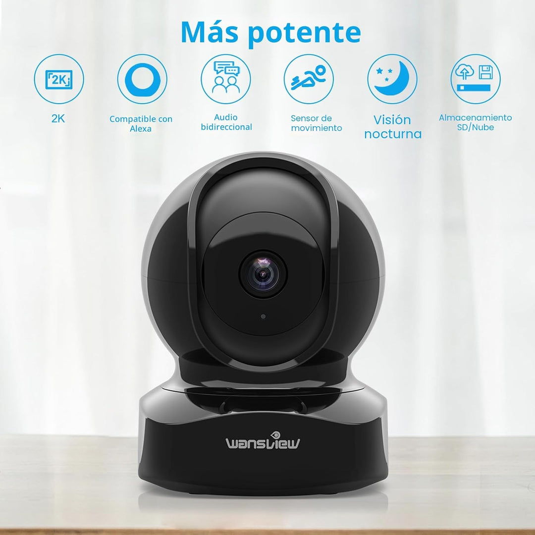 Wansview Cámara de seguridad inalámbrica 1080P HD Wansview, WiFi Ho...