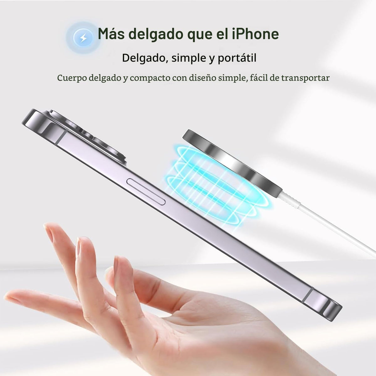 Cargador inalámbrico magnético rápido Apple Mag-Safe cargador para iPhone 16 Pro Max/16 Pro/iPhone 15Pro Max/15 Plus/14/13/12/AirPods 3/2/Pro/Pro 2 imán de carga con dos puertos de carga