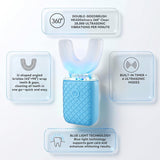 yeklike Sonic Electric - Cepillo de dientes en forma de U para adul...