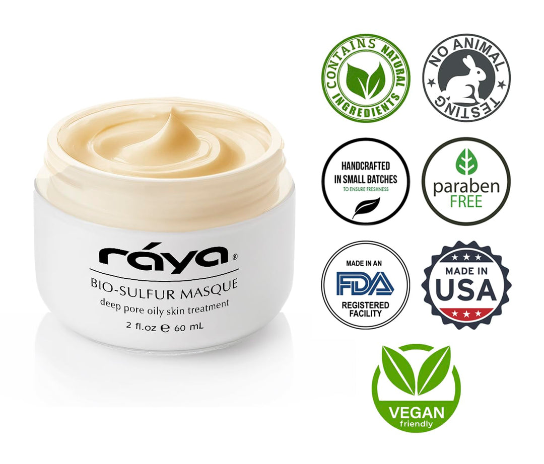 Raya Mascarilla de Bio-Azufre (708) | Mascarilla Facial de Arcilla...