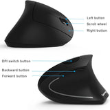Ratón ergonómico, LEKVEY ratón vertical inalámbrico recargable - ra...