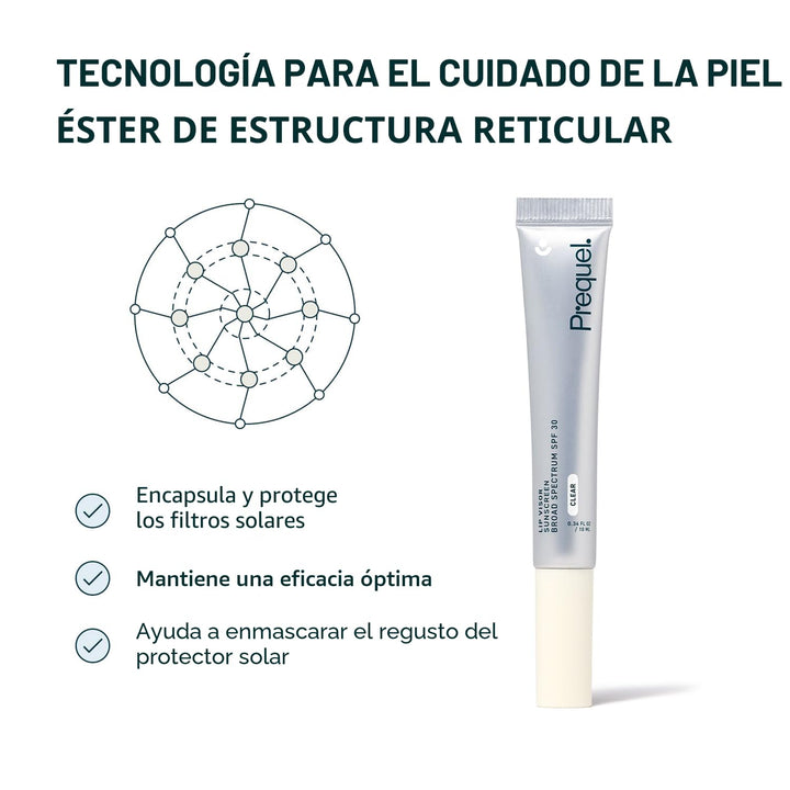 Prequel Skin Lip Visor, bálsamo labial transparente con SPF 30 PA +...