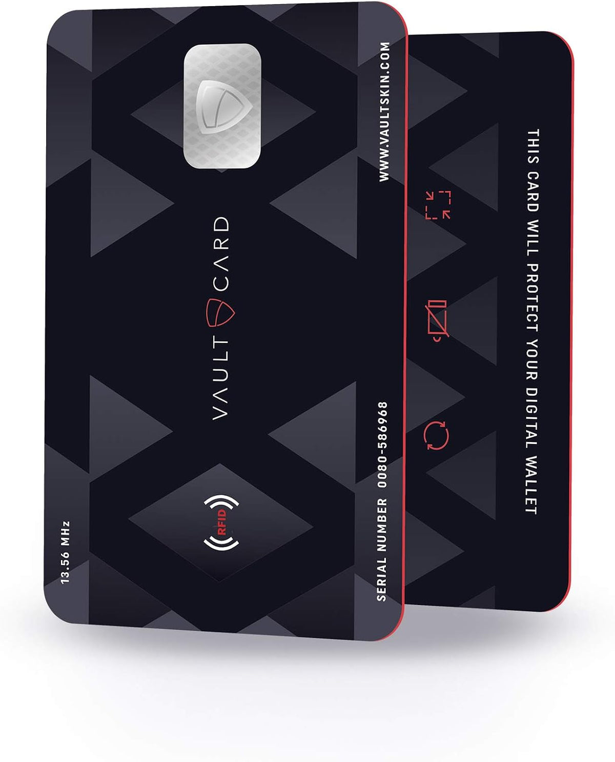 VAULTCARD – Protección contra bloqueo y atasco para tarjetas de crédito y débito con identificación por radio frecuencia para su cartera y pasaporte / Para atasco de tarjetas con comunicación de campo cercano, protege varias tarjetas al mismo tiempo