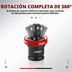 Conjunto de chase de impacto magnético de 1/4 de pulgada, 19 piezas métricas, 4 mm-15 mm, 6 puntos, Cr-Mo, eje cuadrado, entrada magnética con adaptador, junta universal y extensión