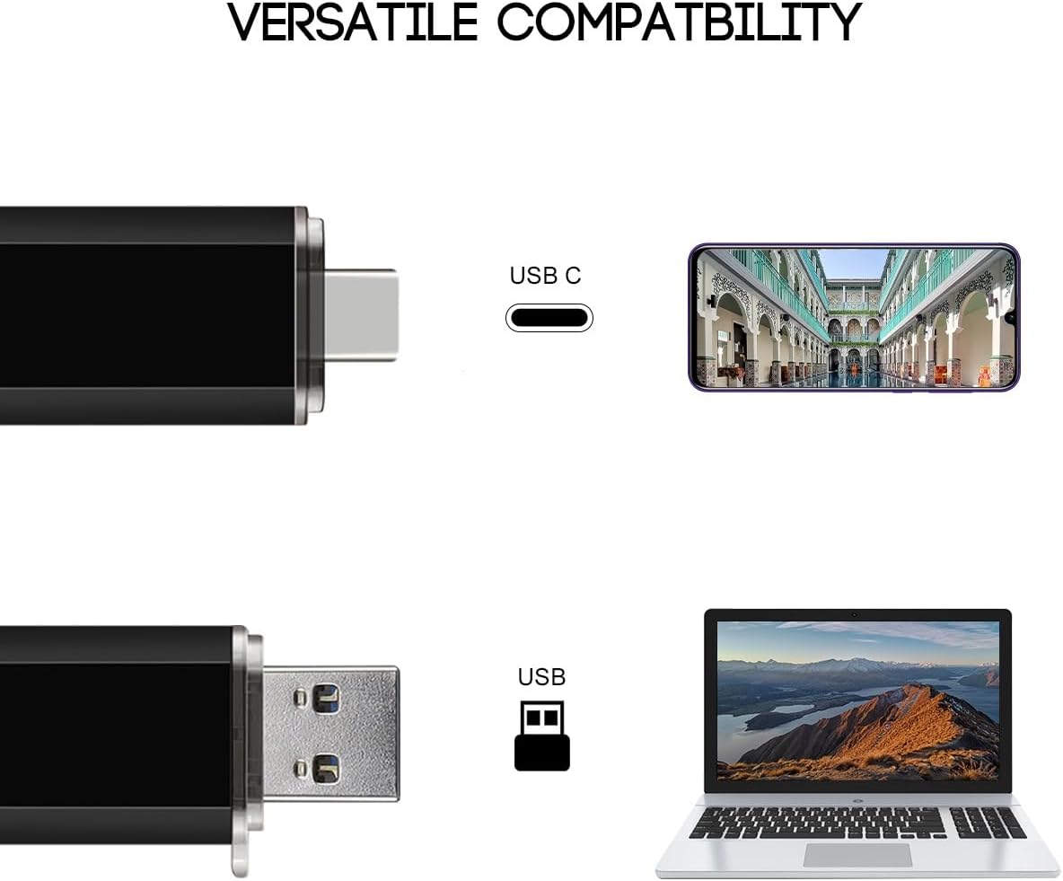 Paquete de 2 Unidades de Memoria Flash USB C de 32GB Memoria Flash...