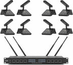 XTUGA Sistema de micrófono inalámbrico para conferencias YT8, micrófonos, Desktop Microphone