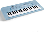 Piano infantil de 37 teclas con micrófono, teclado de música, azul