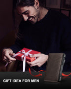 Cartera para hombres RFID con 2 ventanas de identificación y clip p...